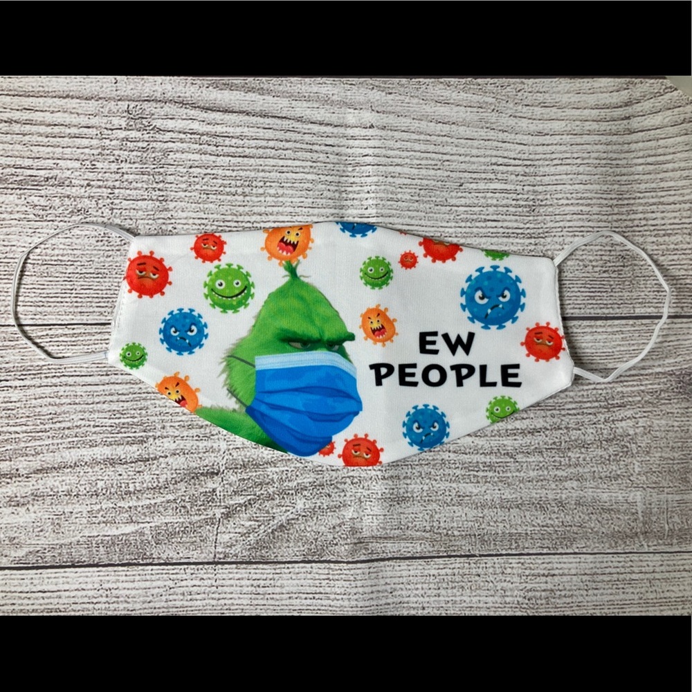 Washable Face Mask - Grinch - Ew, People